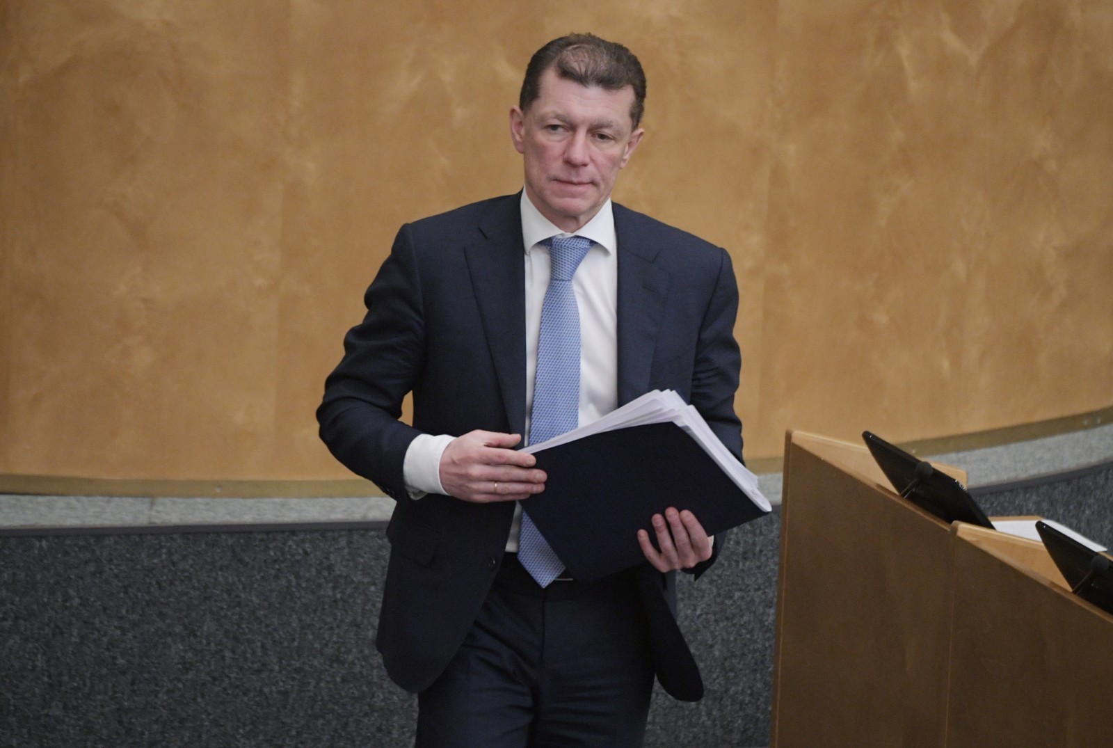 Председатель правления Пенсионного фонда РФ Максим Топилин на пленарном заседании Государственной Думы РФ. Владимир Федоренко / РИА Новости