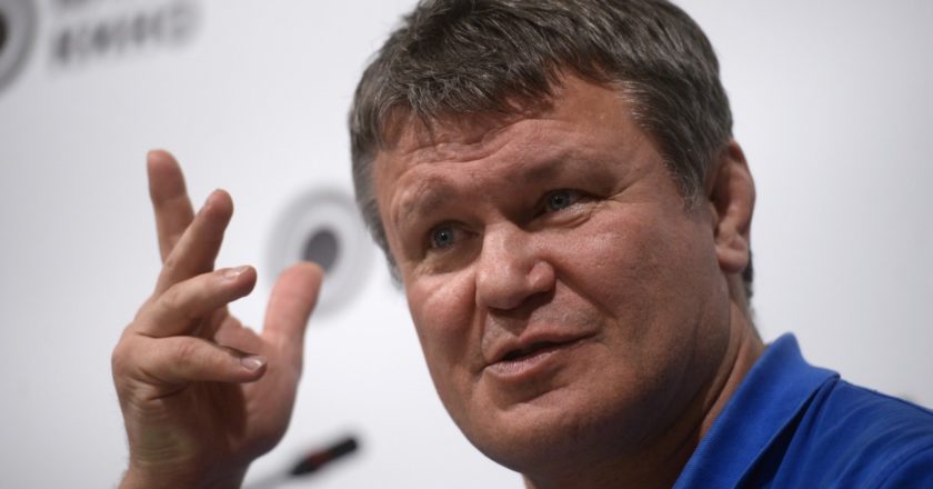 Спортсмен, актер, телеведущий Олег Тактаров во время творческой встречи в Москве. Кирилл Каллиников / РИА Новости
