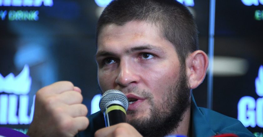 Российский чемпион UFC в лёгком весе Хабиб Нурмагомедов. Евгений Одиноков / РИА Новости