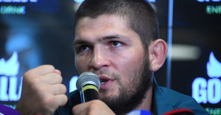 Российский чемпион UFC в лёгком весе Хабиб Нурмагомедов. Евгений Одиноков / РИА Новости