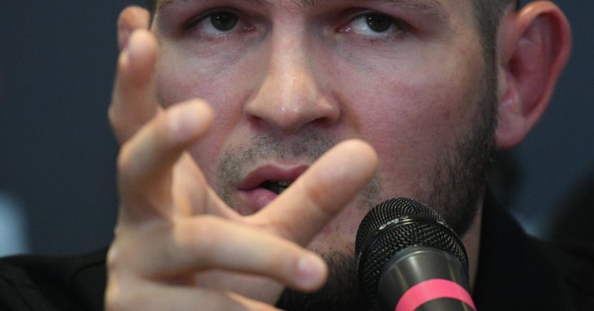 Бывший чемпион UFC в легком весе Хабиб Нурмагомедов. Рамиль Ситдиков / РИА Новости