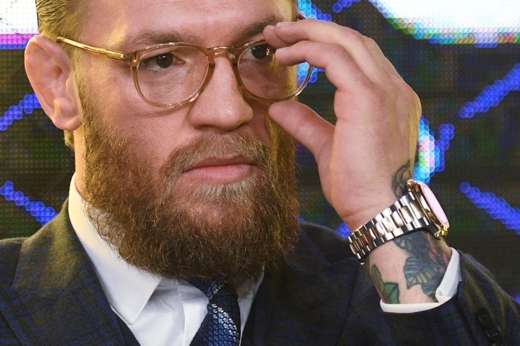 Боец смешанных единоборств, бывший чемпион турнира UFC Конор Макгрегор. Владимир Астапкович / РИА Новости