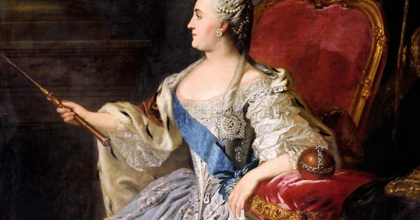 Портрет Екатерины II. Фёдор Рокотов. 1763 год. Третьяковская галерея